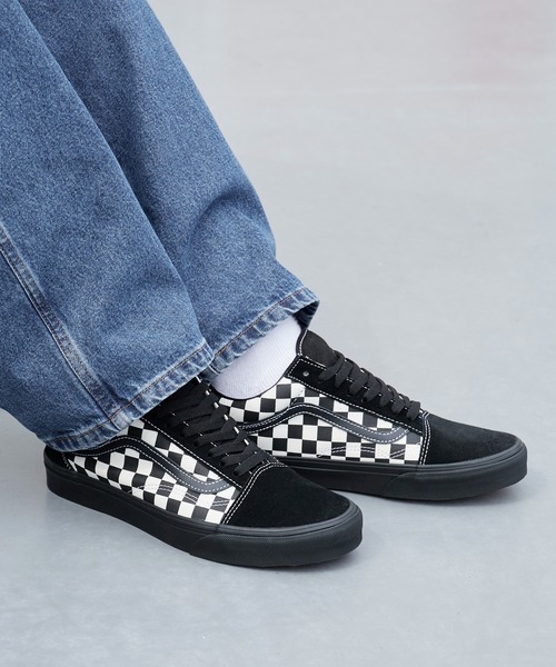 vans スニーカー VANS/ヴァンズ Old Skool Shoe オールド スクール シュー スニーカー フラットシューズ チェッカーボード チェック柄 市松模様 モノクロ …