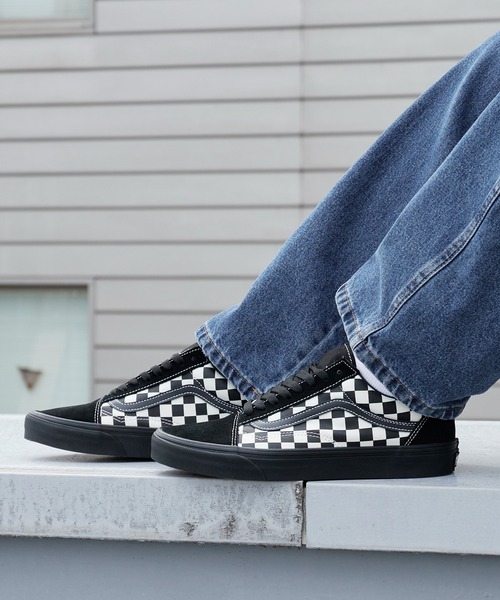 vans スニーカー VANS/ヴァンズ Old Skool Shoe オールド スクール シュー スニーカー フラットシューズ チェッカーボード チェック柄 市松模様 モノクロ …