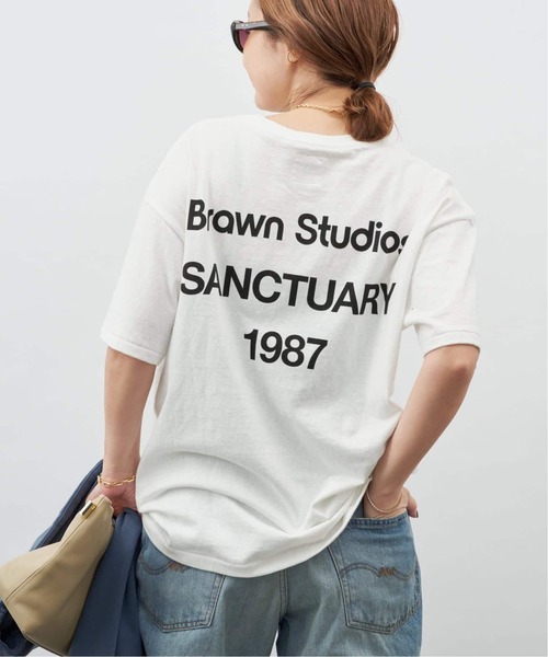 美品 ドゥーズィエムクラス Tシャツ ブラウン 半袖 Deuxieme Classe（ドゥーズィエムクラス） tシャツ 半袖 追加「BRAWN