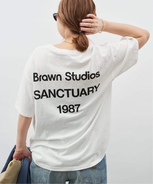 ドゥーズィエムクラス　美品　★☆Brown ロゴ　半袖Tシャツ Deuxieme Classe（ドゥーズィエムクラス） tシャツ 半袖 追加「BRAWN