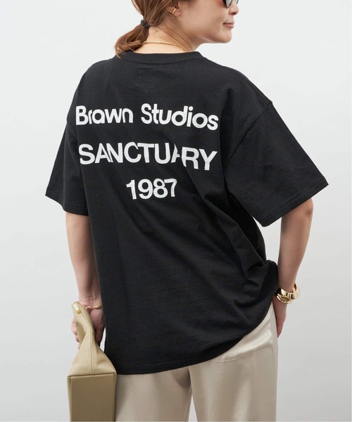 ドゥーズィエムクラス　美品　★☆Brown ロゴ　半袖Tシャツ Deuxieme Classe（ドゥーズィエムクラス） tシャツ 半袖 追加「BRAWN