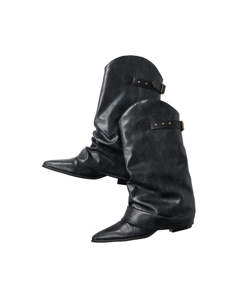 Knuth marf クヌースマーフ　ブーツ　ブラック Knuth Marf（クヌースマーフ） ブーツ western belted boots