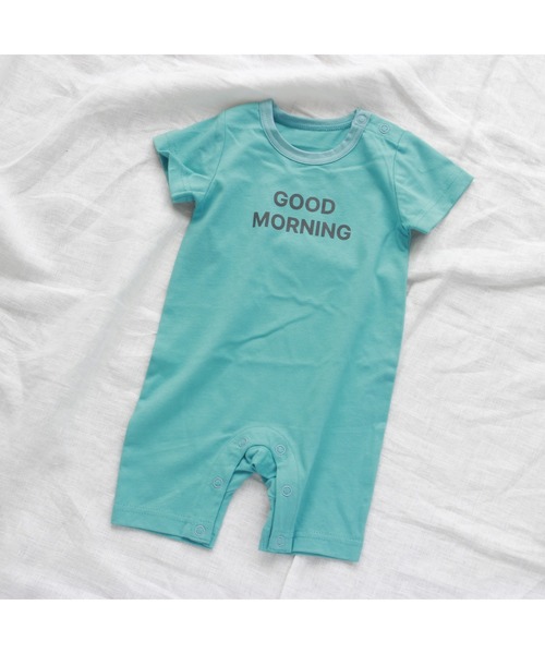 ベビー服 ロンパース 「70-80」インセクトシールド天竺ロゴロンパース