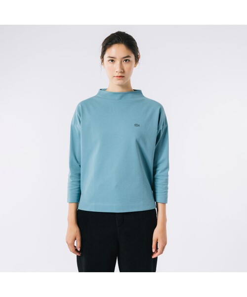 LACOSTE トレーナー スウェット ボトルネックミラノリブプル