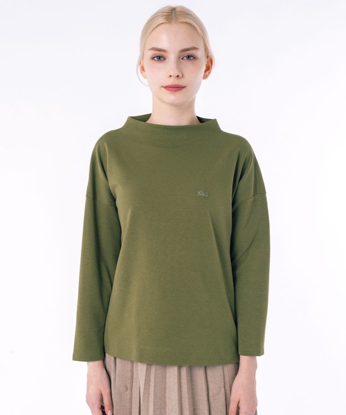 LACOSTE トレーナー スウェット ボトルネックミラノリブプル