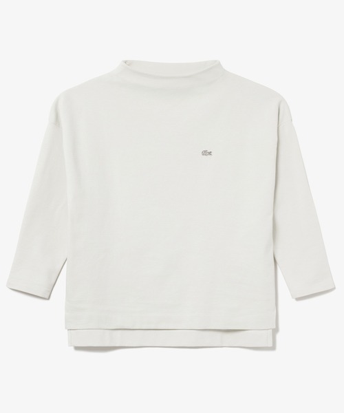 LACOSTE レディース トレーナー L 新品 LACOSTE トレーナー スウェット ステッチクルーネックスウェット