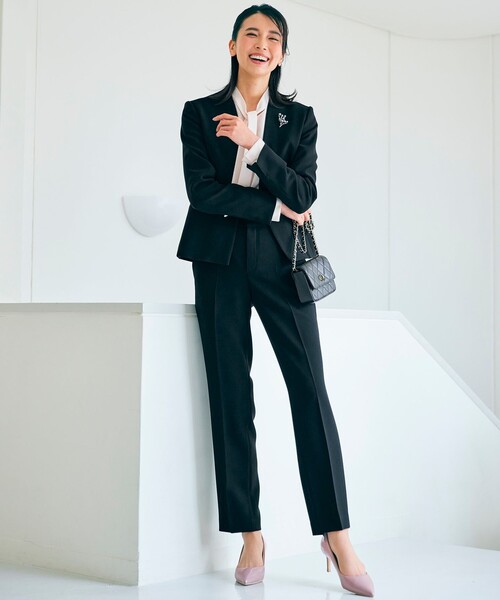 23区（ニジュウサンク） パンツ トリアセダブルジョーゼット パンツ