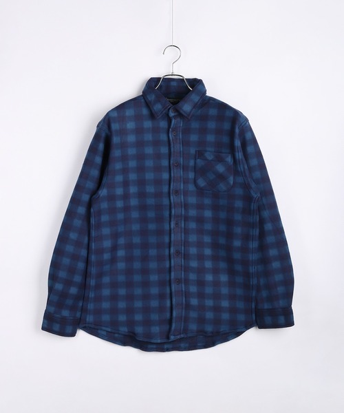 WESTSEA（ウエストシー） シャツ チェック柄 プリント フリース
