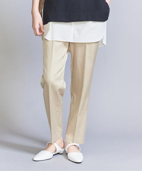 パンツ サテン ドロースト イージーパンツ -ウォッシャブル- サテン ドロースト イージーパンツ ウォッシャブル BEAUTY&YOUTH UNITED