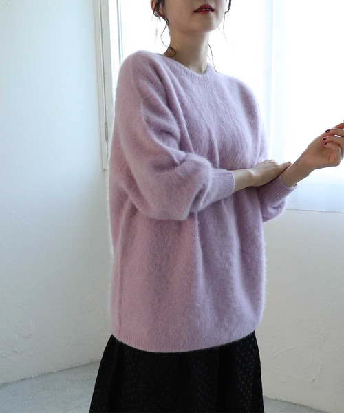 カーディガン フォックスカシミヤ前後2wayルーズカーデニット レディース セール】フォックスカシミヤ前後2wayルーズカーデニット