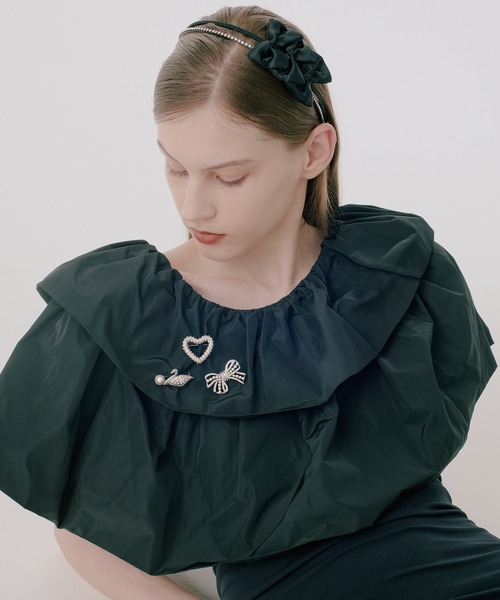 ブローチ 「IRIS 47」bow brooch BO66 レディース