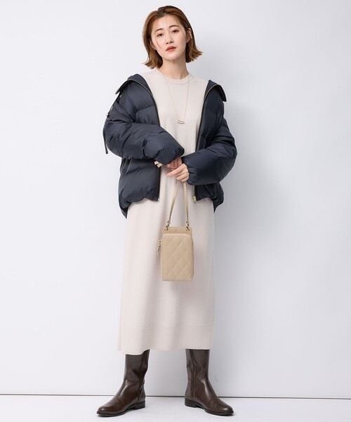【23区】洗える3wayダウンコート シレータフタ　ベージュ 46サイズ 23区｜【新色追加/洗える/撥水加工】シレータフタ ロング ダウン