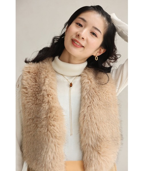 cawaii ネックレス 長さが変えられるループタイ型ストーンネックレス