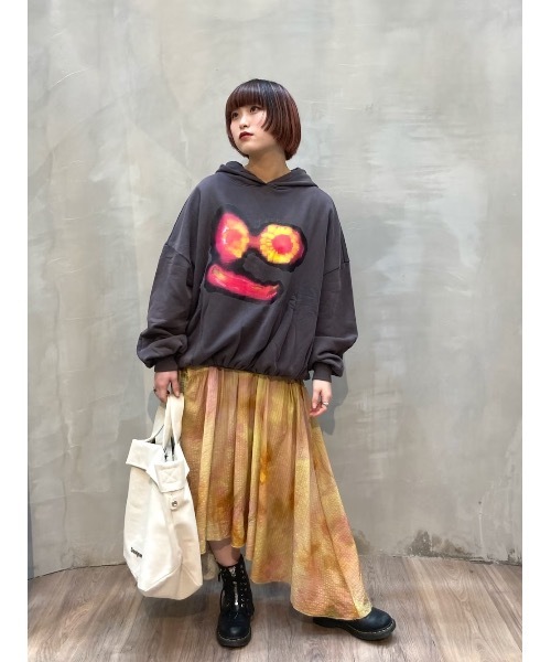 トレーナー スウェット 「Desigual×Collina Strada」グラフィティフェイス フーディー レディース Desigual トレーナー スウェット 「Desigual×Collina Strada