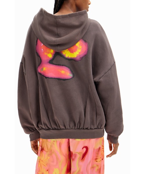 トレーナー スウェット 「Desigual×Collina Strada」グラフィティフェイス フーディー レディース_4