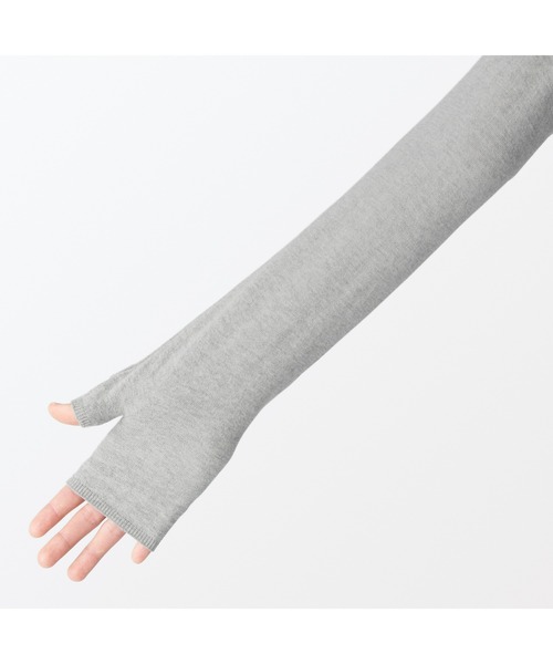 無印良品（MUJI） アームカバー UVカット 強撚コットン アームカバー