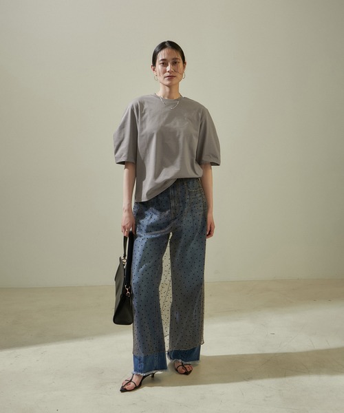 SALON adam et rope' tシャツ 「WEB限定」フォルムスリーブ