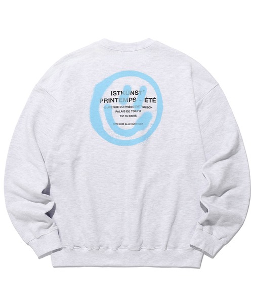 トレーナー スウェット A'GEM/9 × .kom「ISTKUNST/イストクンスト」LOGO＆SMILEY SWEATSHIRTS/ロゴスマイル ISTKUNST トレーナー スウェット A'GEM/9 × .kom「ISTKUNST