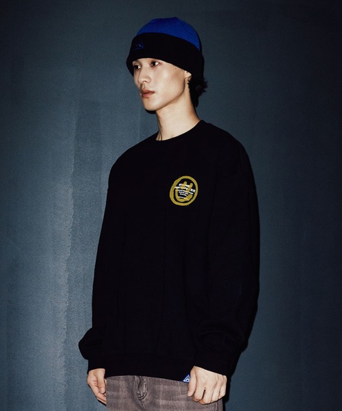 トレーナー スウェット A'GEM/9 × .kom「ISTKUNST/イストクンスト」LOGO＆SMILEY SWEATSHIRTS/ロゴスマイル A'GEM/9 × .kom『ISTKUNST/イストクンスト』LOGO&SMILEY