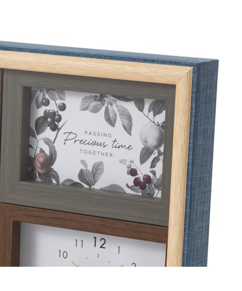 Francfranc（フランフラン） 写真立て 時計付きナチュラルフォト