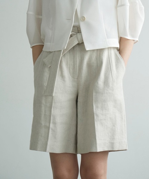 ほぼ新品　クラネ　clane ショートパンツ　ハーフパンツ CLANE（クラネ） ハーフパンツ パンツ 短パン STITCH BELT HALF PANTS