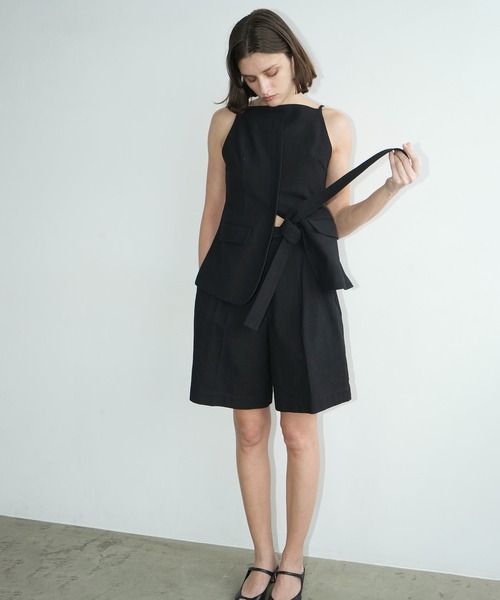 CLANE（クラネ） ハーフパンツ パンツ 短パン STITCH BELT HALF PANTS