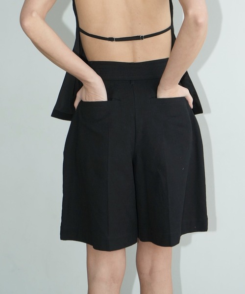 CLANE（クラネ） パンツ STITCH BELT HALF PANTS レディース