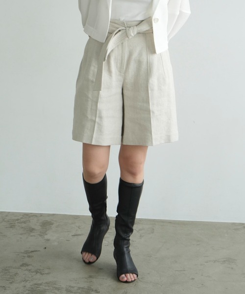 CLANE（クラネ） ハーフパンツ パンツ 短パン STITCH BELT HALF PANTS