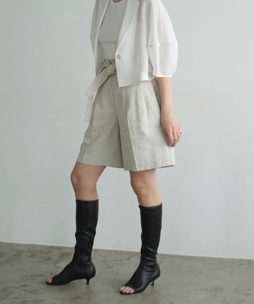 CLANE（クラネ） ハーフパンツ パンツ 短パン STITCH BELT HALF PANTS