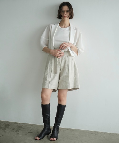 CLANE（クラネ） ハーフパンツ パンツ 短パン STITCH BELT HALF PANTS