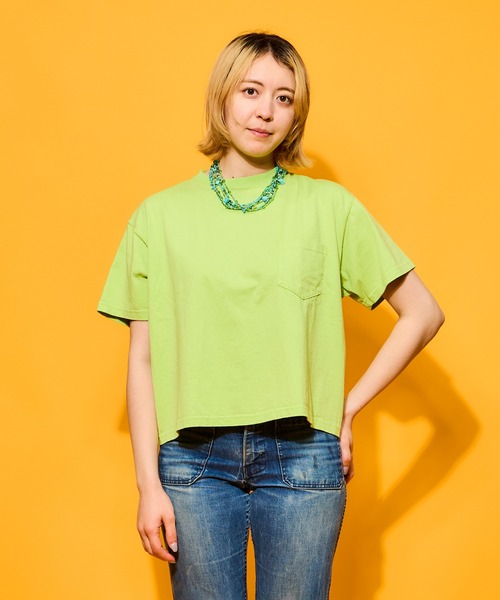 tシャツ CROPPED POCKET TEE/ クロップド ポケット ティー レディース メンズ