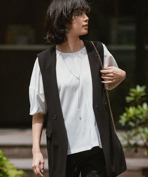 tシャツ ボリュームスリーブピケ カットソー レディース