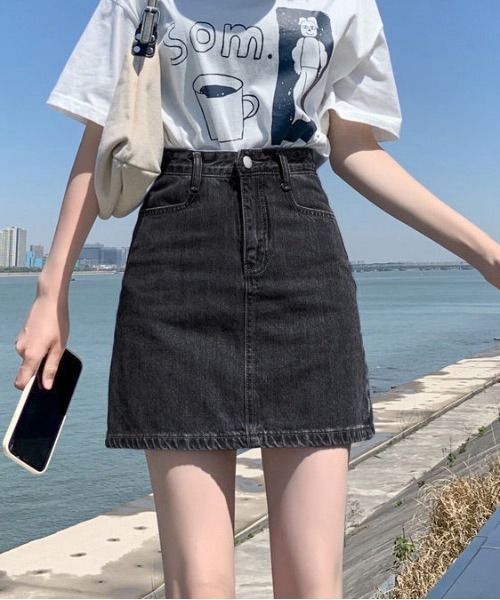 ブラックデニムミニスカート MOUSSY | WRAP デニムミニスカート (スカート ) |SHEL'TTER WEBSTORE