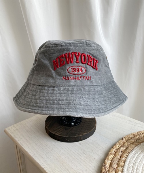 帽子 ハット HOOK- original- NEW YORK アメカジ刺繍ウォッシュ