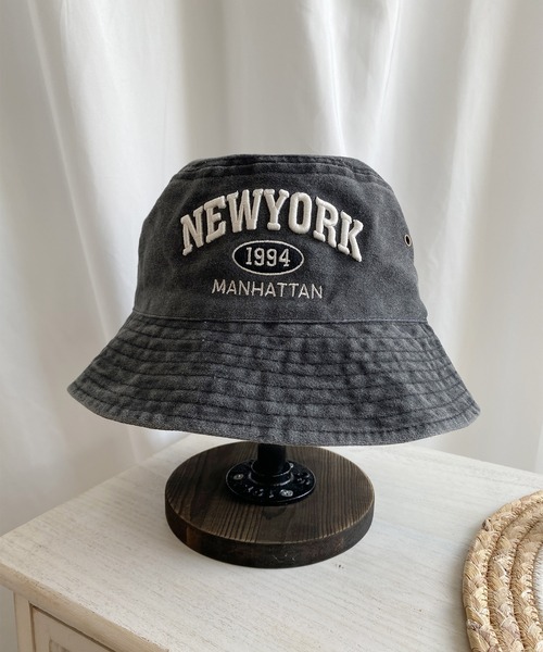 帽子 ハット メンズ HOOK- original- NEW YORK アメカジ刺繍ウォッシュ