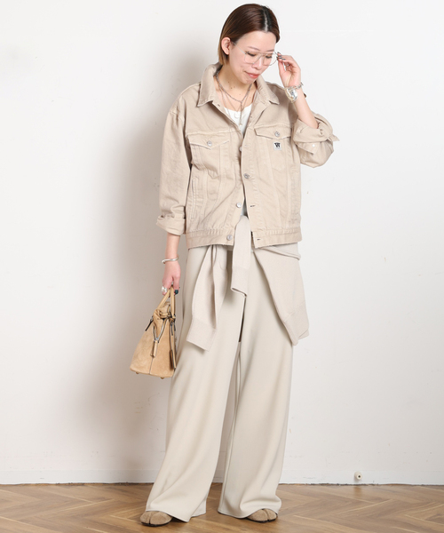 AP STUDIO スラックス パンツ エラスティックパンツ レディース