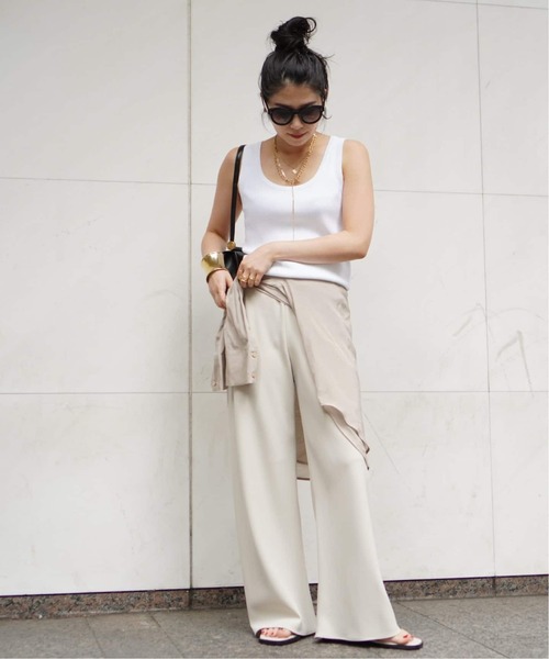 AP STUDIO スラックス パンツ エラスティックパンツ レディース