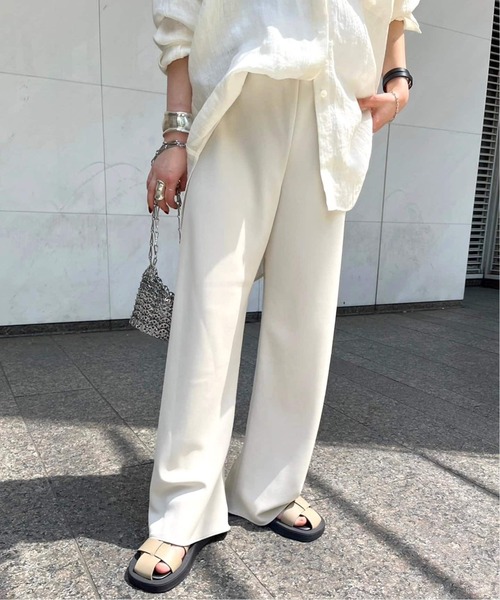 AP STUDIO スラックス パンツ エラスティックパンツ レディース