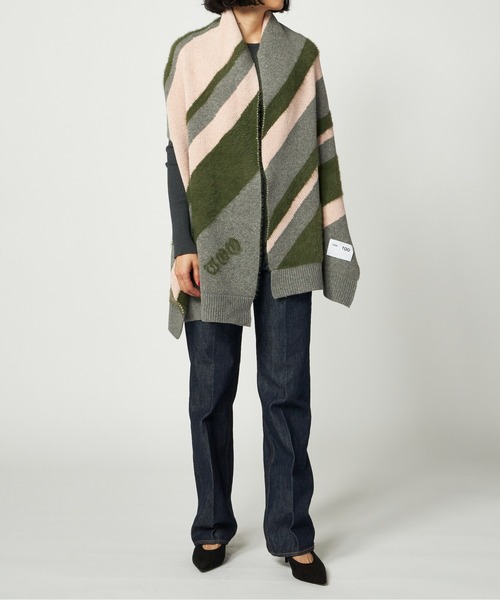 TOGA TOO ストール マフラー TOGA TOO Regimental knit stole