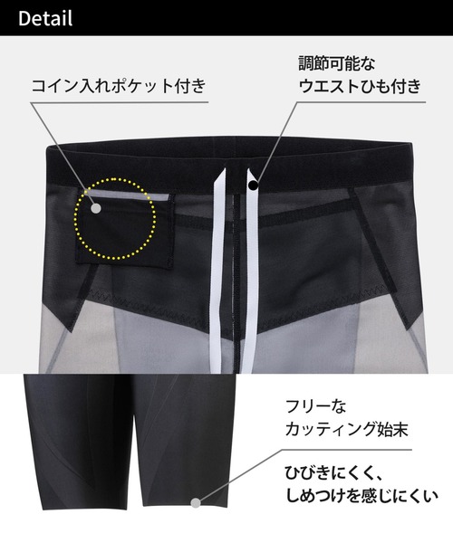 CW-X uvカット レギンス スパッツ スポーツタイツ ハーフ(ひざ上丈