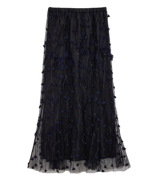 Ameri（アメリ） ロング スカート 3D FLOWER LAYERED SKIRT : ZOZOTOWN