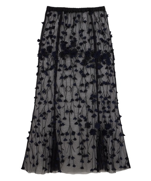 Ameri（アメリ） ロング スカート 3D FLOWER LAYERED SKIRT : ZOZOTOWN