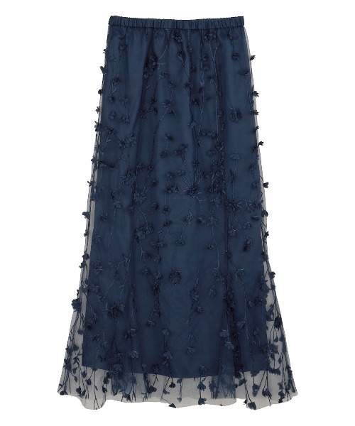 Ameri（アメリ） ロング スカート 3D FLOWER LAYERED SKIRT : ZOZOTOWN
