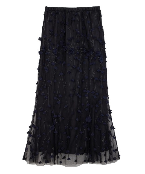Ameri（アメリ） ロング スカート 3D FLOWER LAYERED SKIRT : ZOZOTOWN
