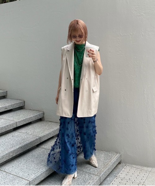 Ameri（アメリ） ロング スカート 3D FLOWER LAYERED SKIRT : ZOZOTOWN