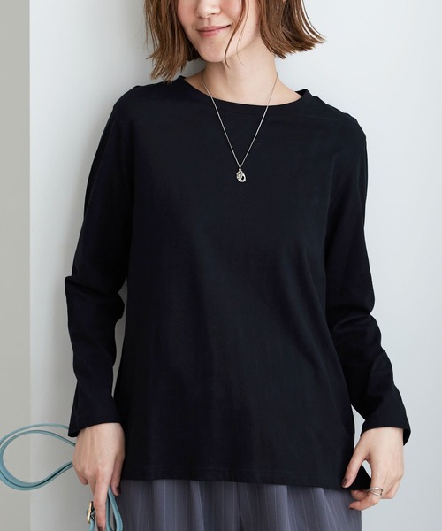 BELLUNA PLUS（ベルーナプラス） tシャツ 綿100％大人顔サマ見え