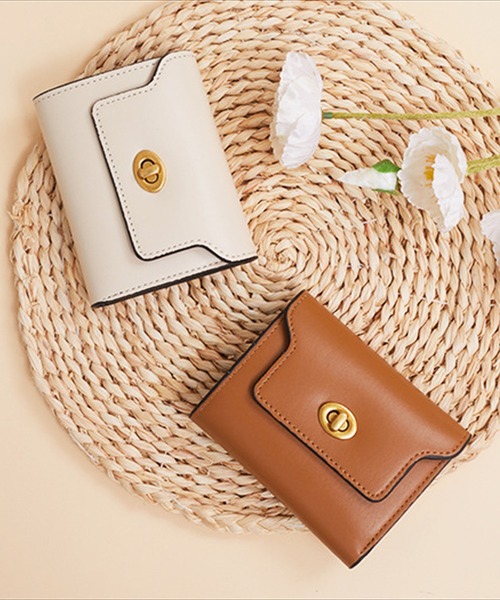 BAYBLO 財布 (SB)レザータッチ ひねり金具 二つ折り 財布「小銭
