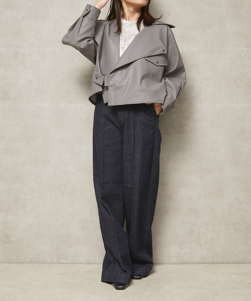 ヴィンテージecoレザーショートライダース ヴィンテージecoレザーショートライダース a.j シールームVintage ECO