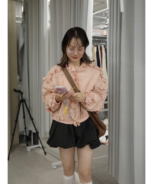 jumelle ジャケット ノーカラージャケット frill light jacket
