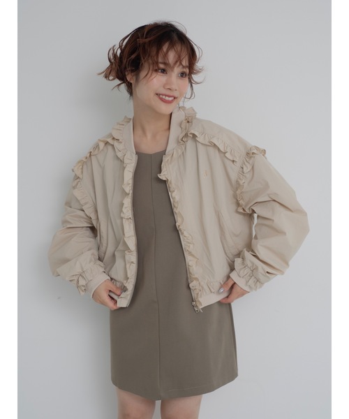 jumelle ジャケット ノーカラージャケット frill light jacket